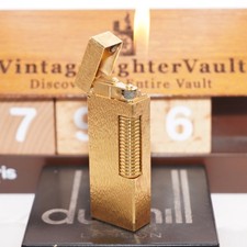 Dunhill Roller Gas Lighter Gold Sand Pattern _Ultrasonically Cleaned_Working picture