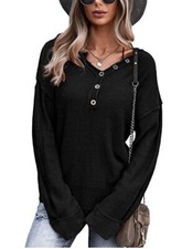 ⭐⭐⭐⭐⭐Women Zipper Long Sleeve T Shirt Blouse Ladies Casual V-Neck Pullover Tops picture
