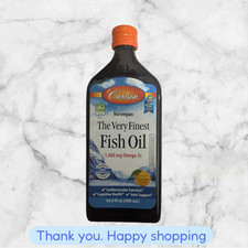 Carlson The Very Finest Fish Oil 1600mg Fish Oil Norwegian Orange 16.9 Fl Oz NEW picture