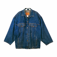 Vtg 80s Levis Acid Wash Denim Trucker Jacket Womens Large 77934-8206 USA EUC USA picture