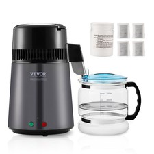 VEVOR 4L Water Distiller Purifier Machine Countertop Stainless Steel Interior picture