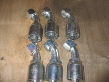 6 PK Genuine Parker Hydraulic Hose Fitting 13743-16-16 FJIC 37 (45 degree elbow) picture