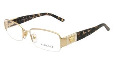 Versace VE 1175B Eyeglasses w/ Gold Frame and Non-Rx 53 mm Diameter Lenses, picture