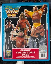Vintage Official WWF Wrestling Figure Blue Collector’s Case 1991 Hasbro picture