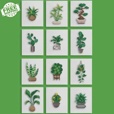 PaintGem Mini Diamond Painting Kit HOUSE PLANTS EDITION 12 Different Designs picture