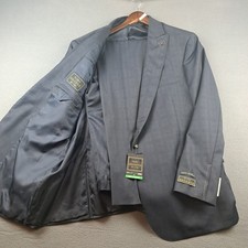 NWI Jos A Bank Reserve 2PCs Suit Blue Plaid 52L 47W Pants Reda 1865 Wool $1258 picture