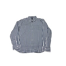 NWT J.Crew Mens Slim Untucked Performance Washed Shirt L Gingham Navy BE151 picture