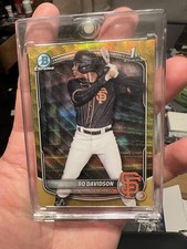 Bo Davidson 2025 1st Bowman Chrome Gold Wave /50 San Francisco Giants picture