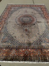 8’3” x 11’4” Vintage Herati Hand-Knotted Wool Rug with Silk - Recently Cleaned picture