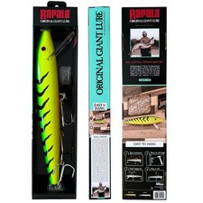 Rapala's 24.5” Giant Fishing Lure, Décor, Firetiger, Green Yellow, 2.5 lbs picture
