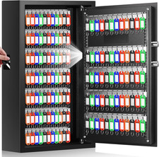 144 Keys Fireproof Key Cabinet, Anti-Theft Heavy Duty Key Lock Box with Key Tags picture
