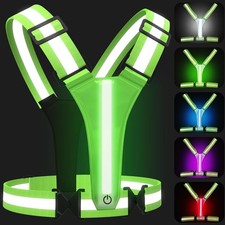 LED Reflective Vest Running Gear, 5 Colors Lights Up Running Vest for Night Walk picture