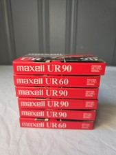 Lot of 6 Maxell UR 90 + 60 Minute Audio Cassettes Normal Bias 90M IEC Type I  picture