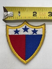 Guatemalan Military Guatemala Army Deputy Shield 3 Star Rank Cut Sew On ~3” picture