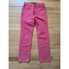 Alexander Wang Cult Jeans High Rise Straight Sz 25 Coral Red Y2K Early Wang picture