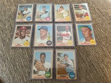 1968 & 1969 Topps HOF Baseball Card Lot Of 20 Cards Banks Gibson Carew Brock picture