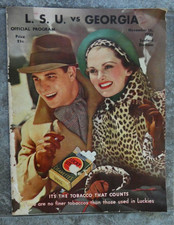 11/16/1935 College Football Program-LSU at Georgia-Sanford Stadium-Ads-Unique picture