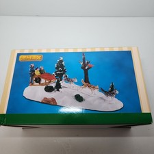Lemax Dog Sledding Afternoon Winter Village Christmas Figurine #13557 New in Box picture
