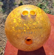 Brunswick Gold Crown Gold Flake Bowling Ball 13lbs DAMAGED picture