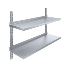 AmGood 16 in. x 48 in. Two-Tier Metal Wall Mount Shelf 16x48 Shelving picture