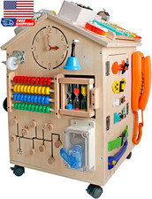 Montessori Wooden Busy House Basic Life Skills and Fine Motor Training for Child picture