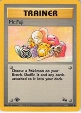 Mr. Fuji 58/62 Uncommon Fossil Pokemon 1st Edition Near Mint picture