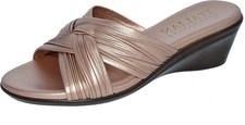 ITALIAN Shoemakers Women's Saylor Wedge Sandal (Rose Gold, 6) picture