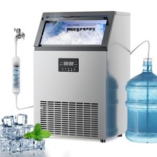 200lbs/24H Commercial Ice Maker Under Counter Freestanding Full ice Cube Machine picture