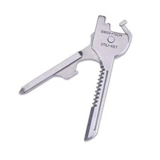 Swiss+Tech 6 In 1 Utili Multi Function Stainless Steel Key Tool Keychain Keyring picture