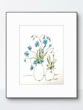 SAMATOWIC Original Abstract Gestural Flowers 9x12 Handmade Signed Fine Art 28 picture