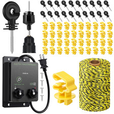 63 Pcs Electric Fence Kit Include 2-Mile Electric Fence 5000V 0.1Joule 20 Insula picture