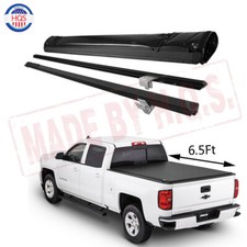 6.5ft ROLL-UP SOFT Tonneau Cover For 2007-2013 Chevy Silverado GMC Sierra Bed picture