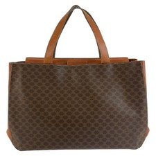 CELINE vintage Macadam MC99/1 Tote Bag handbag Brown PVC/leather picture