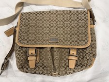 Coach F 70293 Large Signature Jacquard Messenger Bag Khaki Camel, 2010 picture