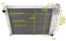 67 68 69 Chevy Camaro Small Block 2 Row Aluminum Radiator 1 Inch Tubes AE337 picture