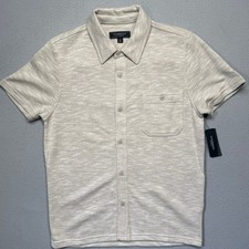 Liverpool Los Angeles Men's Button Up Shirt Oatmeal Small $80 picture