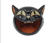 Black Cat Head Ceramic Candy Bowl Vintage Spirits Collection Michaels picture