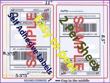 500 Premium Rounded Corner Shipping Labels 2 Per Sheet-8.5 x 11-Self Adhesive  picture
