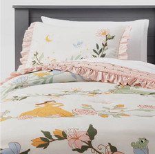 Disney Princesses Twin Comforter Set NWT Pink Ruffles Charming picture