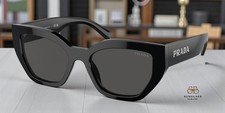 PRADA PR A09S 1AB5S0 Black Dark Grey 53 mm Women's Sunglasses picture
