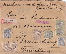 Netherlands 1921 registered cover to Germany picture