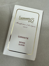 Original Warranty Booklet Eberhard & co. Bienne Suisse - in White / Blank  picture