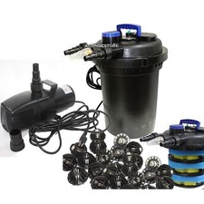 Combo 10000L koi Pond Pressure Bio Filter UV & 3434GPH Submersible Water Pump picture