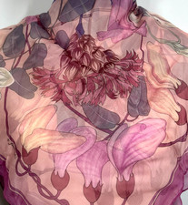 Auth Hermes Scarf 90cm 100% Silk Mousseline 'Flora Graeca Niki Goulandris picture