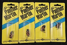 4 Panther Martin 1/16 oz Inline Spinners. PM-BFM. Black Orange Spot picture
