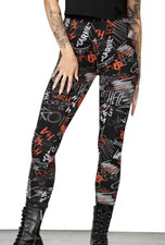Killstar X Carrie Horror Movie Graffiti Print Leggings XL NEW WITH TAGS picture
