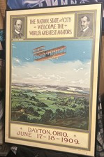 Wright Brothers Worlds Greatest Aviators Dayton Ohio Lithograph IMP S2 D. Copson picture