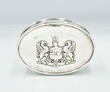 SIR ALFRED NEWTON, BART STERLING SILVER BOX Chester 1905 HONOURABLE IRISH SOC. picture