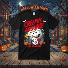 Funny Halloween Snoopy Peanuts Creepy Horror #5 Black Unisex T-Shirt S-5XL picture