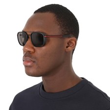 Bvlgari Dark Grey Navigator Men's Sunglasses BV5053 128/B1 56 BV5053 128/B1 56 picture